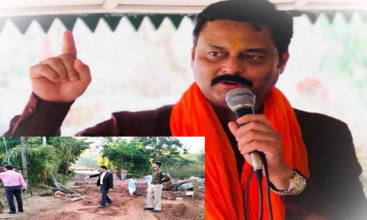 भाजपा विधायक संजय पाठक//दो खदानें सील होने के बाद आज 12 साल पुराना रिसॉर्ट भी टूटा