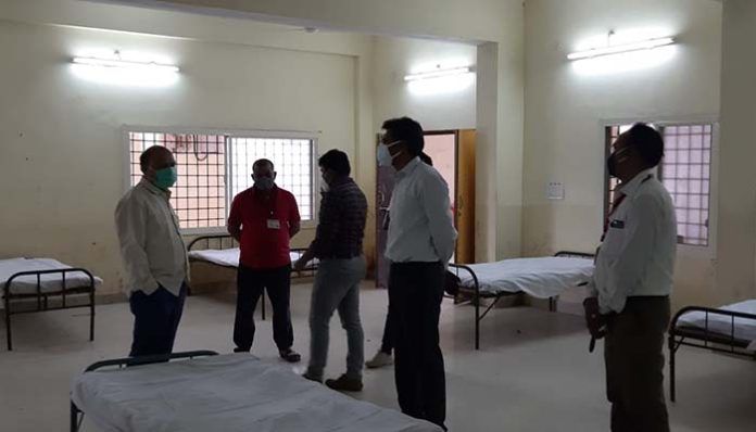 Sant Ravidas Mangal Bhawan Makronia inspected to make 50-bed Kovid Center-MLA Laria