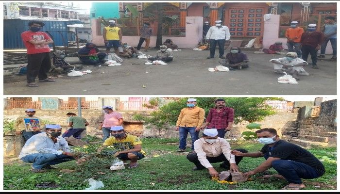 महाराणा प्रताप की जयंती पर पौधारोपण करके और राशन बांट कर पर्यावरण बचाने और सहयोग का संदेश दिया