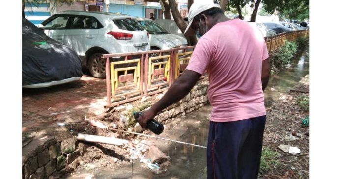 The work of spraying and fogging of insecticides in the wards continues