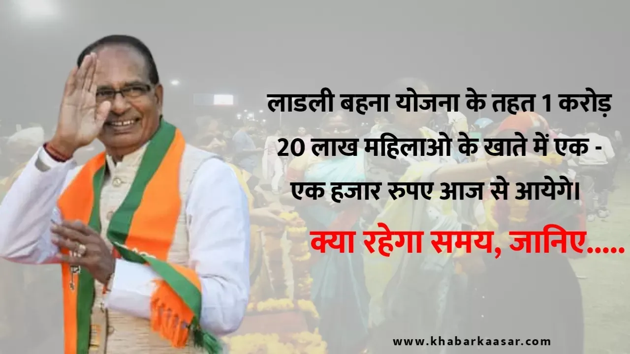 लाडली बहना योजना के आज से आयेगे एक -एक हजार रुपए जानिए समय……