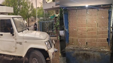 बहेरिया पुलिस ने पकड़ी 239 पेटी अवैध शराब कीमती 9 लाख 56 हज़ार रूपए