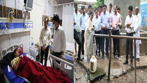 कलेक्टर दीपक आर्य पहुंचे मेहर ग्राम उल्टी-दस्त प्रभावित परिवारों से की चर्चा