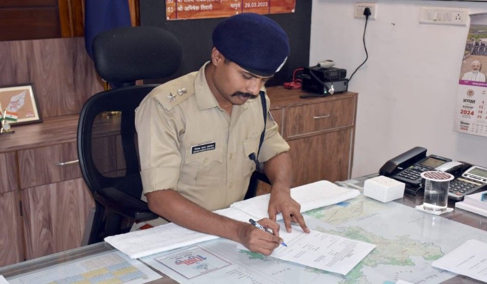 सागर के नवागत पुलिस अधीक्षक श्री शाहवाल ने कार्यभार सम्हाला