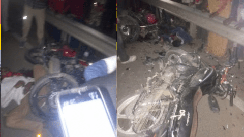 सागर–कानपुर हाईवे पर भीषण टक्कर: दो बाइकों की भिड़ंत में चार युवकों की दर्दनाक मौत, एक गंभीर