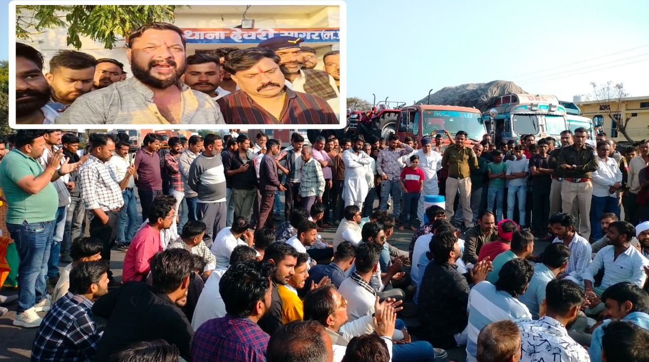 करणी सेना ने सवर्ण समाज के साथ नेशनल हाईवे पर 4 घण्टे तक किया चक्का जाम