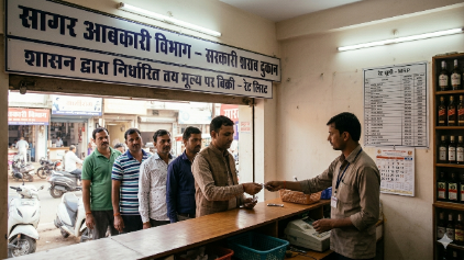 आबकारी विभाग ने संभाली 5 दुकानों की कमान, तय मूल्यों पर शराब मिलने से सुरा प्रेमियों को राहत