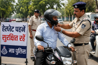 बिना-हेलमेट पकड़े गए तो होगी कार्रवाई: लाइसेंस तक होगा सस्पेंड