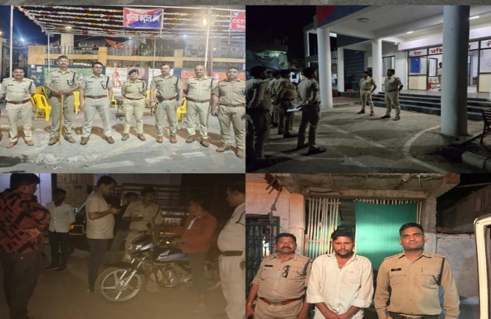 जिलेभर में सागर पुलिस की रात्रि कांबिंग गश्त, 221 वारंटी गिरफ्तार