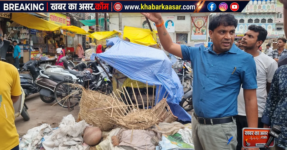 कटरा बाजार में निगमायुक्त का औचक निरीक्षण, अतिक्रमणकारियों पर मौके पर ही सख्त कार्रवाई