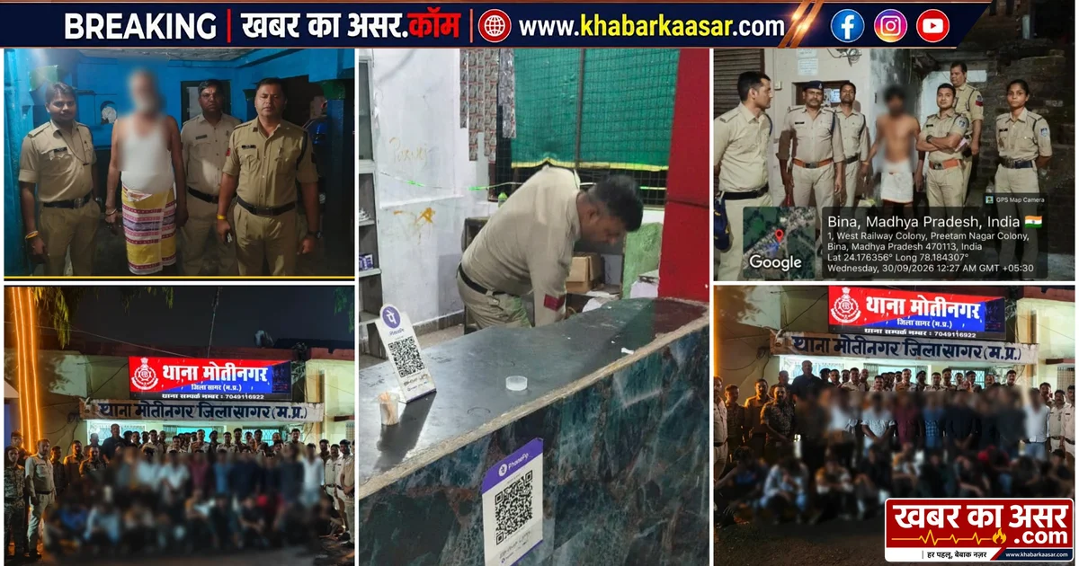 सागर पुलिस की रातभर कार्रवाई: 287 मामलों में वैधानिक कार्रवाई